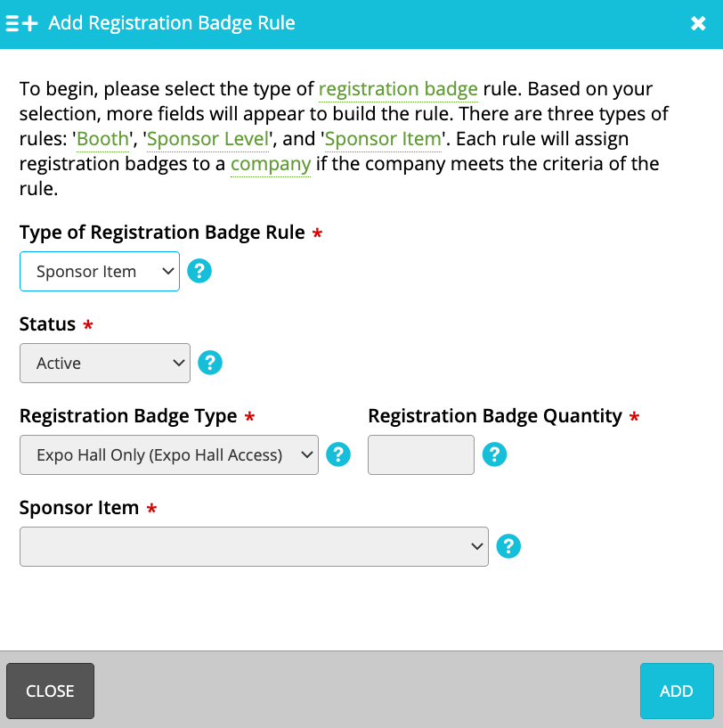Registration Badge Power Tool