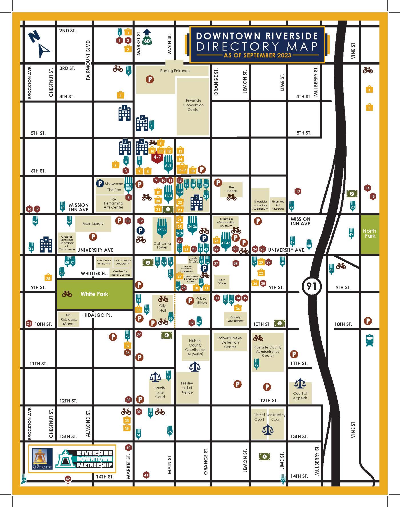 Downtown Riverside Map