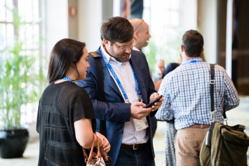 Attendees in Hallway